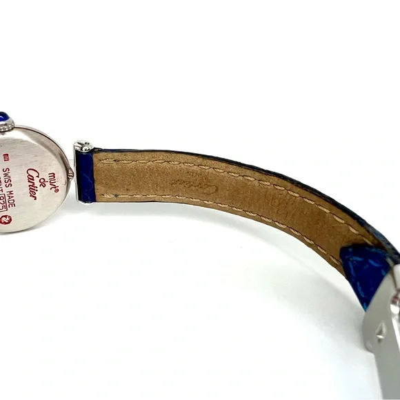 CARTIER VERMEIL COLISEE Quartz 24mm .23TVW DIAMONDS 1.1TCW Blue SAPPHIRES Watch CARTIER VERMEIL COLISEE Quartz 24mm .23TVW DIAMONDS 1.1TCW  main image 4